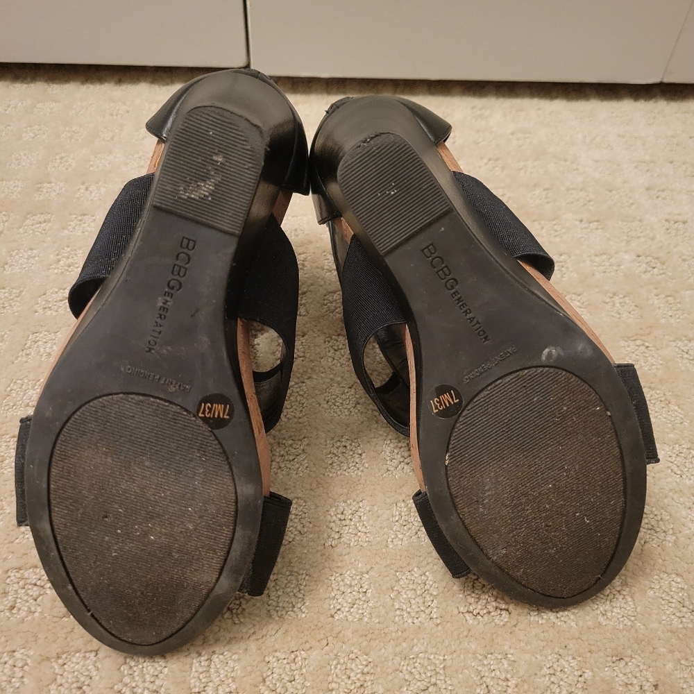 Bcbgeneration Black Size 7 Wedges - image 4